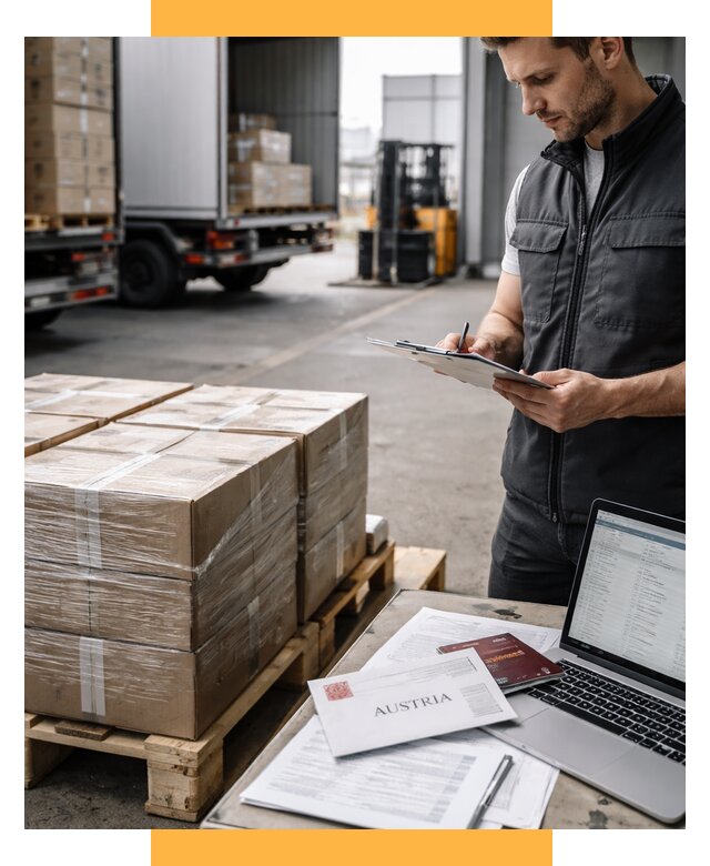 Доставка в Австрию от 66359 р. Логистика и экспорт СетСервис-Дбн